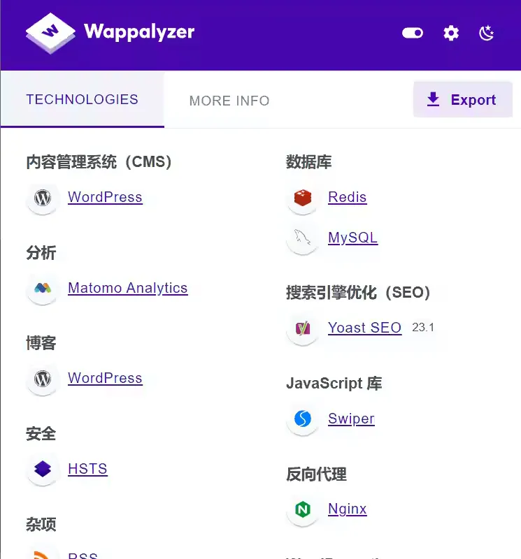 一秒钟，把大家网站底裤扒出来 — Wappalyzer